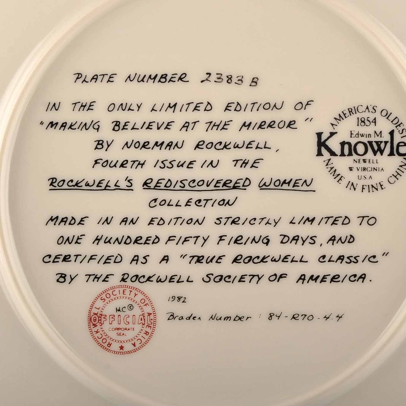 Pair of Norman Rockwell Collectible Plates