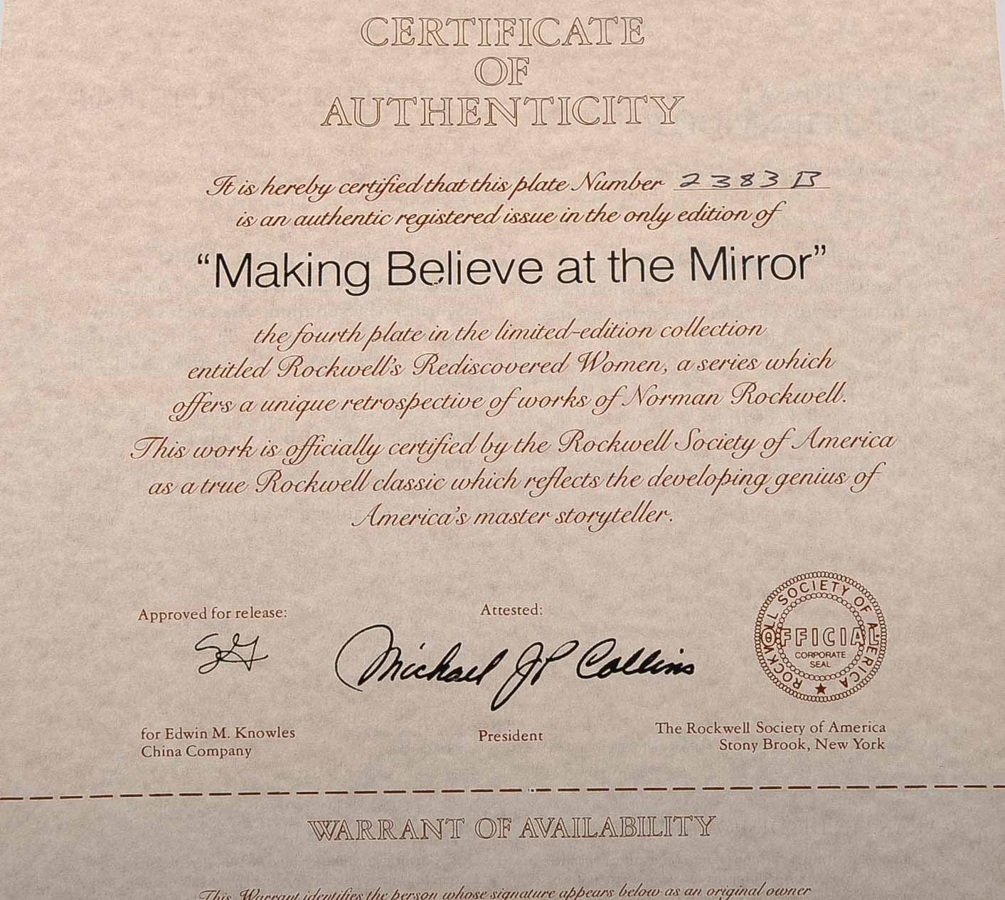 Pair of Norman Rockwell Collectible Plates