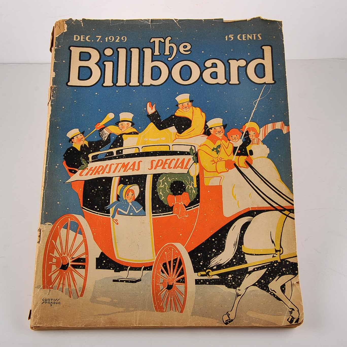 Christmas Memories Collectible Plate and The Billboard Christmas Special Issue c.1929