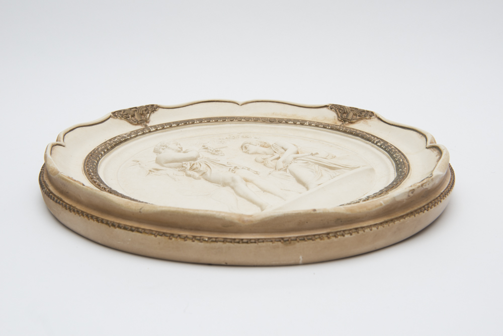 Vintage Chalkware Relief Plaques