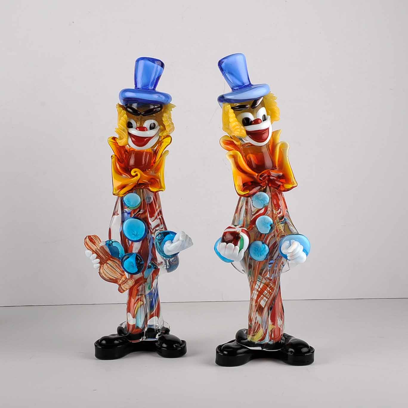 Set of Four Murano Glass Clowns