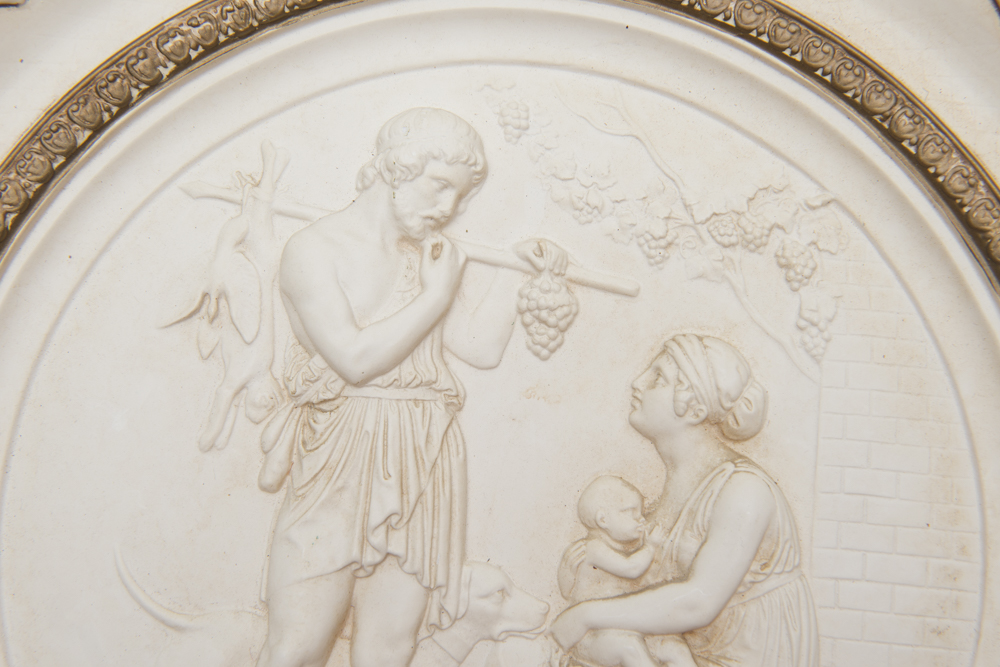 Vintage Chalkware Relief Plaques