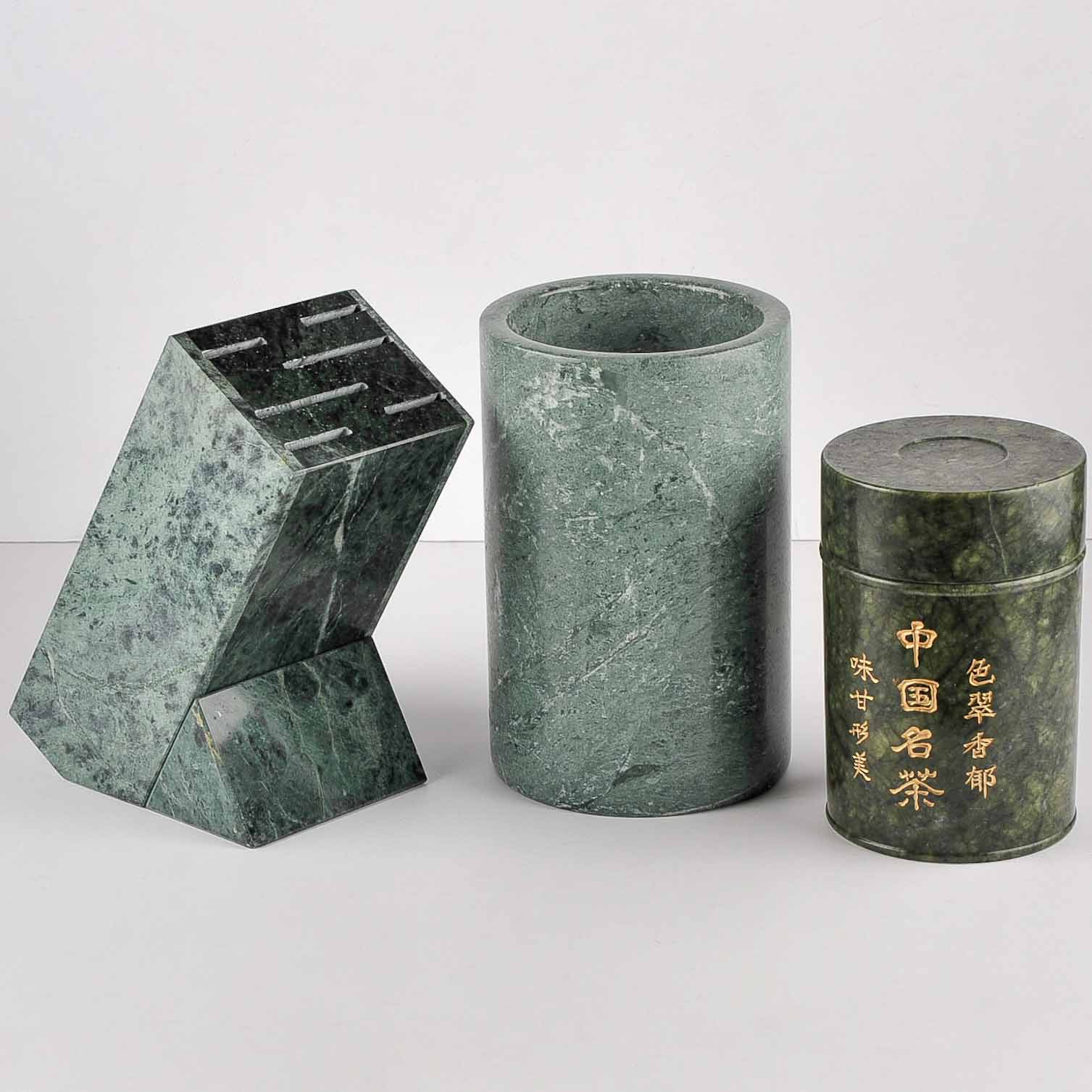 Green Stone Kitchen Items