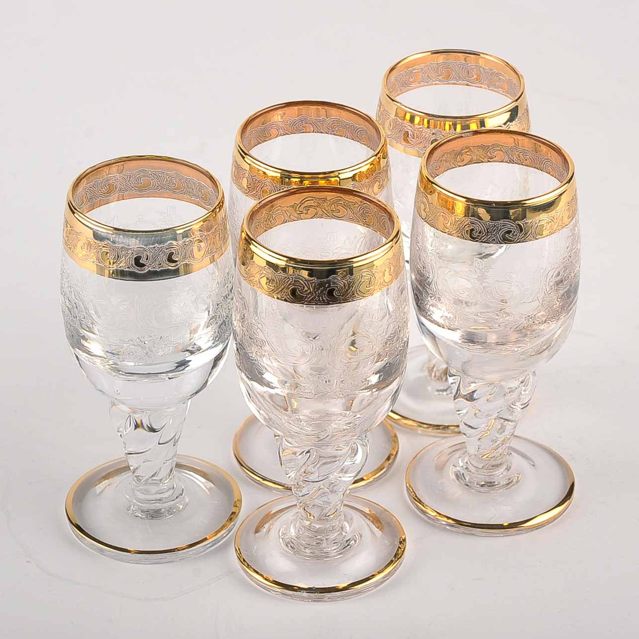 Crystal Cordial and Sherry Glasses