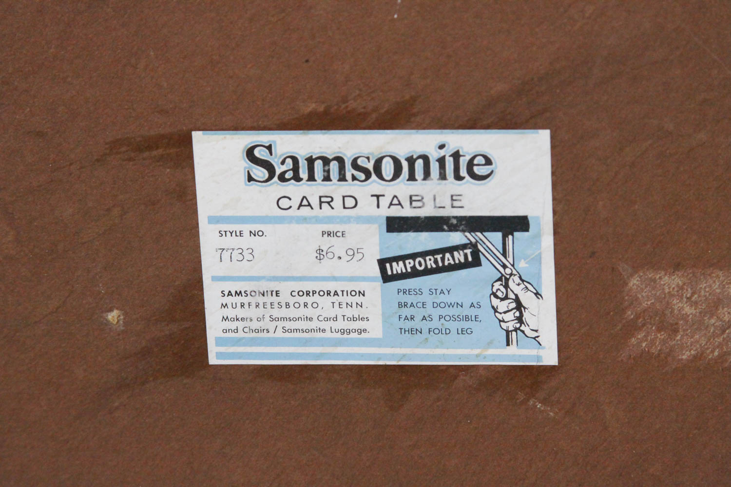 Samsonite Folding Table and Chair Set