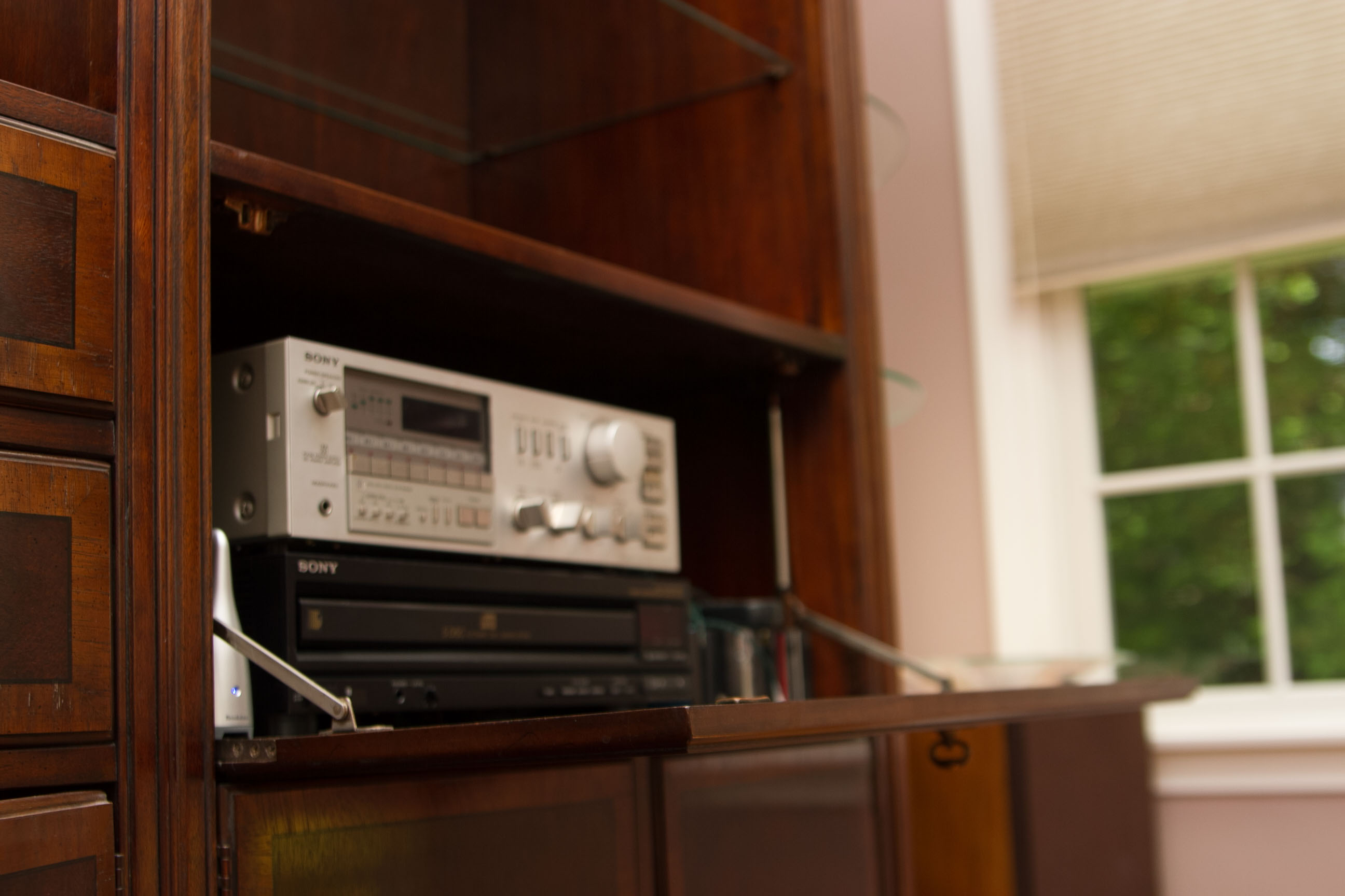 Drexel Heritage Chippendale Style Drop Front Wall Unit