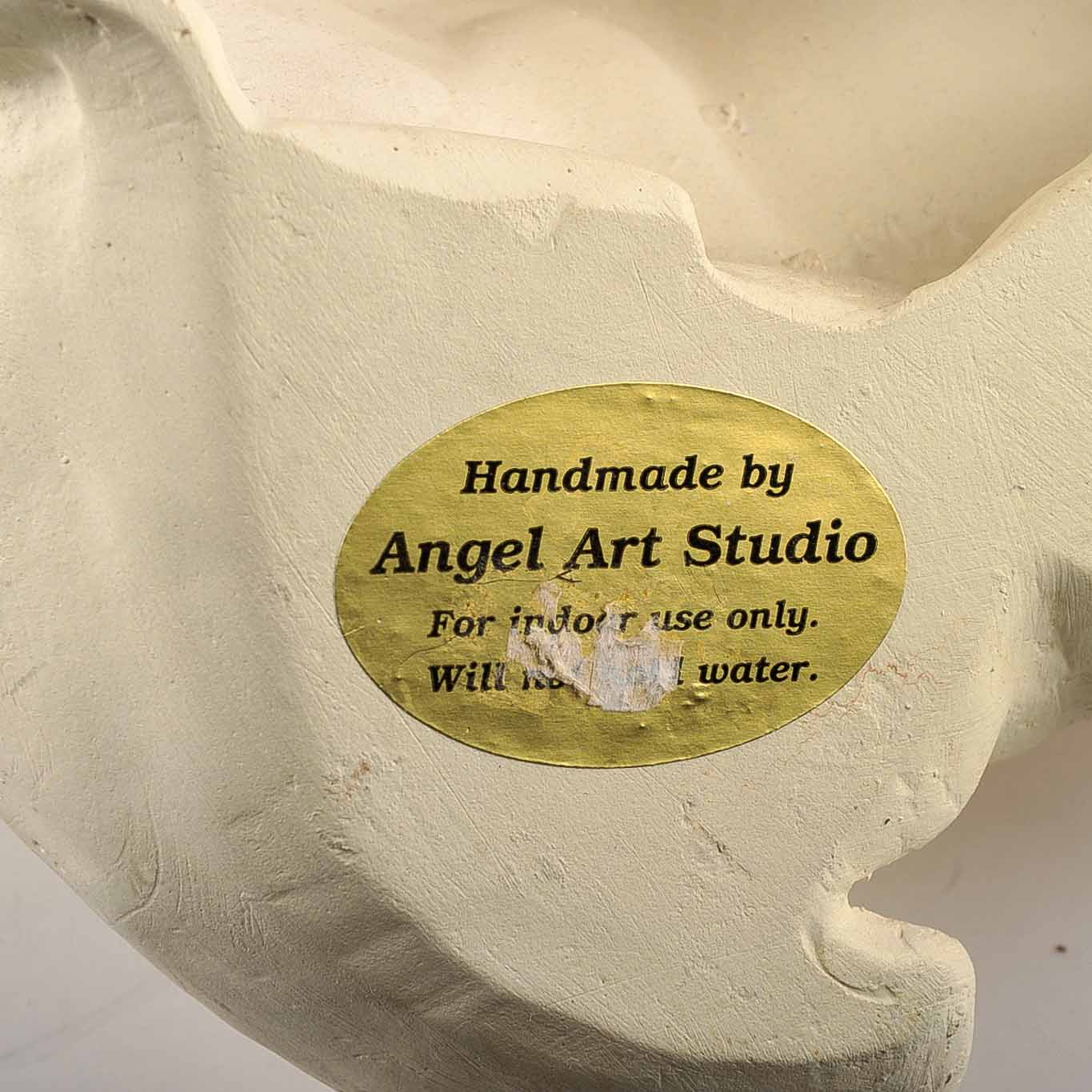 Trio of Ceramic Cherub Wall Sculptures