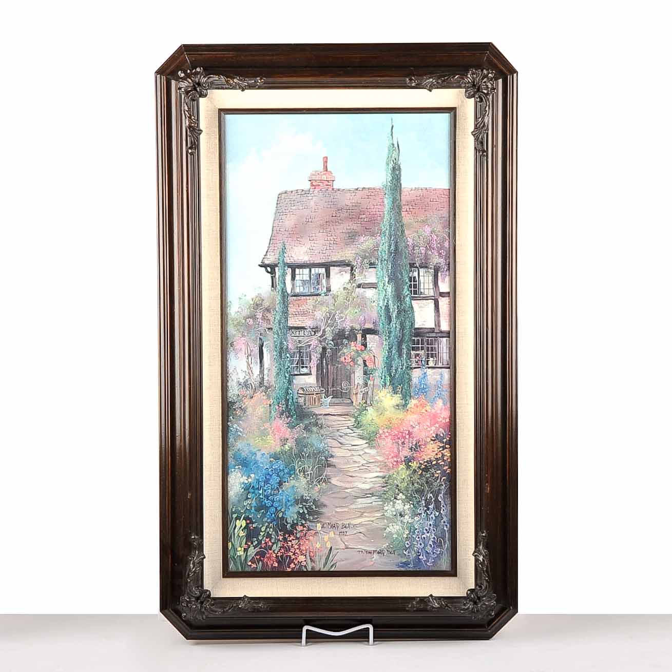 Marty Bell Offset Lithograph "Shere Village Antiques"