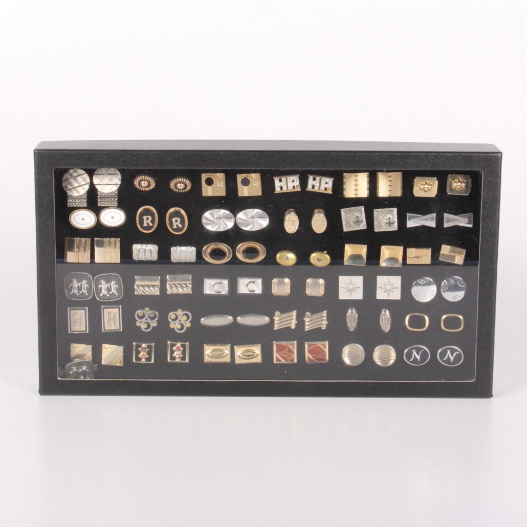 Thirty-six Pair of Vintage Cufflinks in Presentation Box