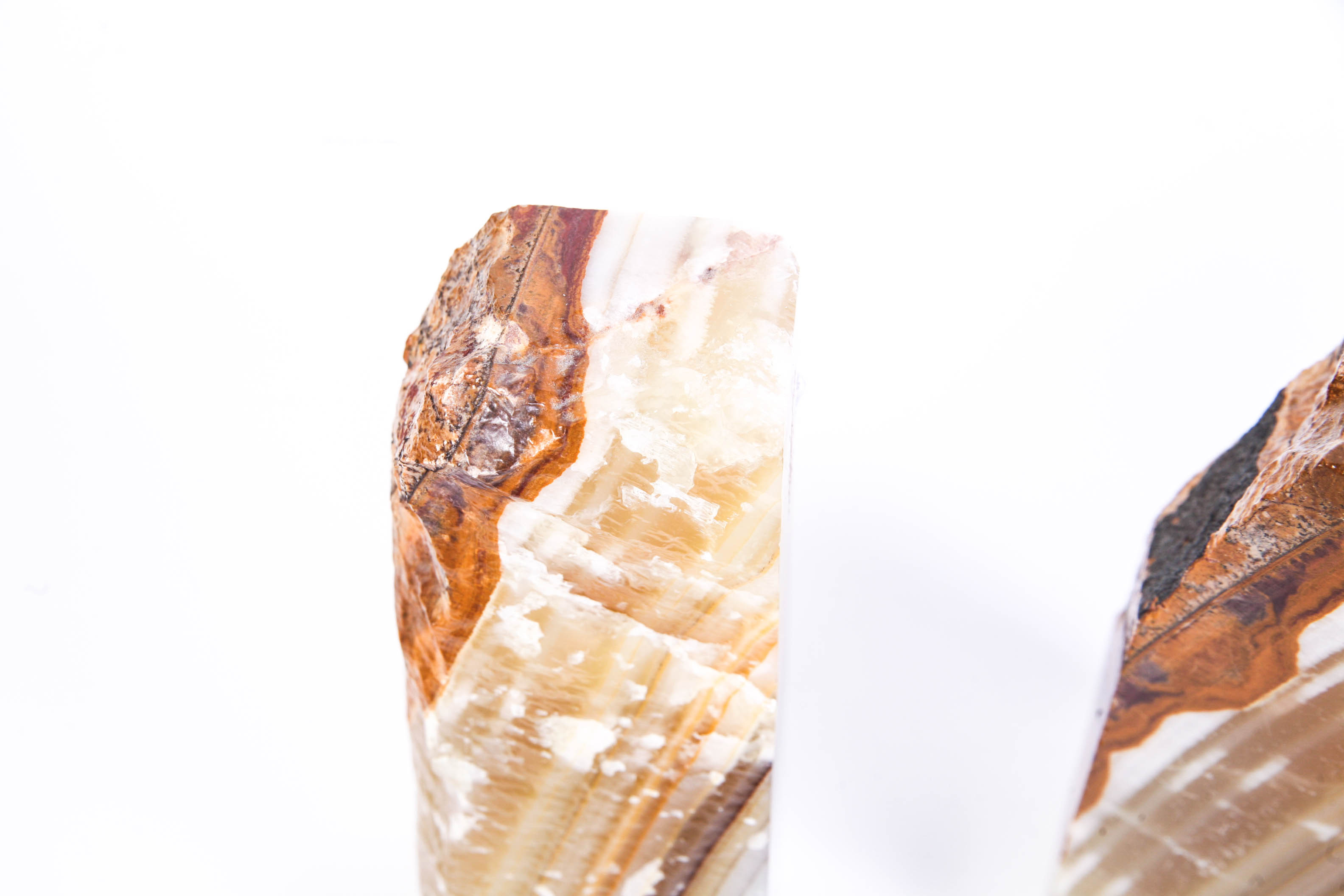 Solid Alabaster Stone Bookends