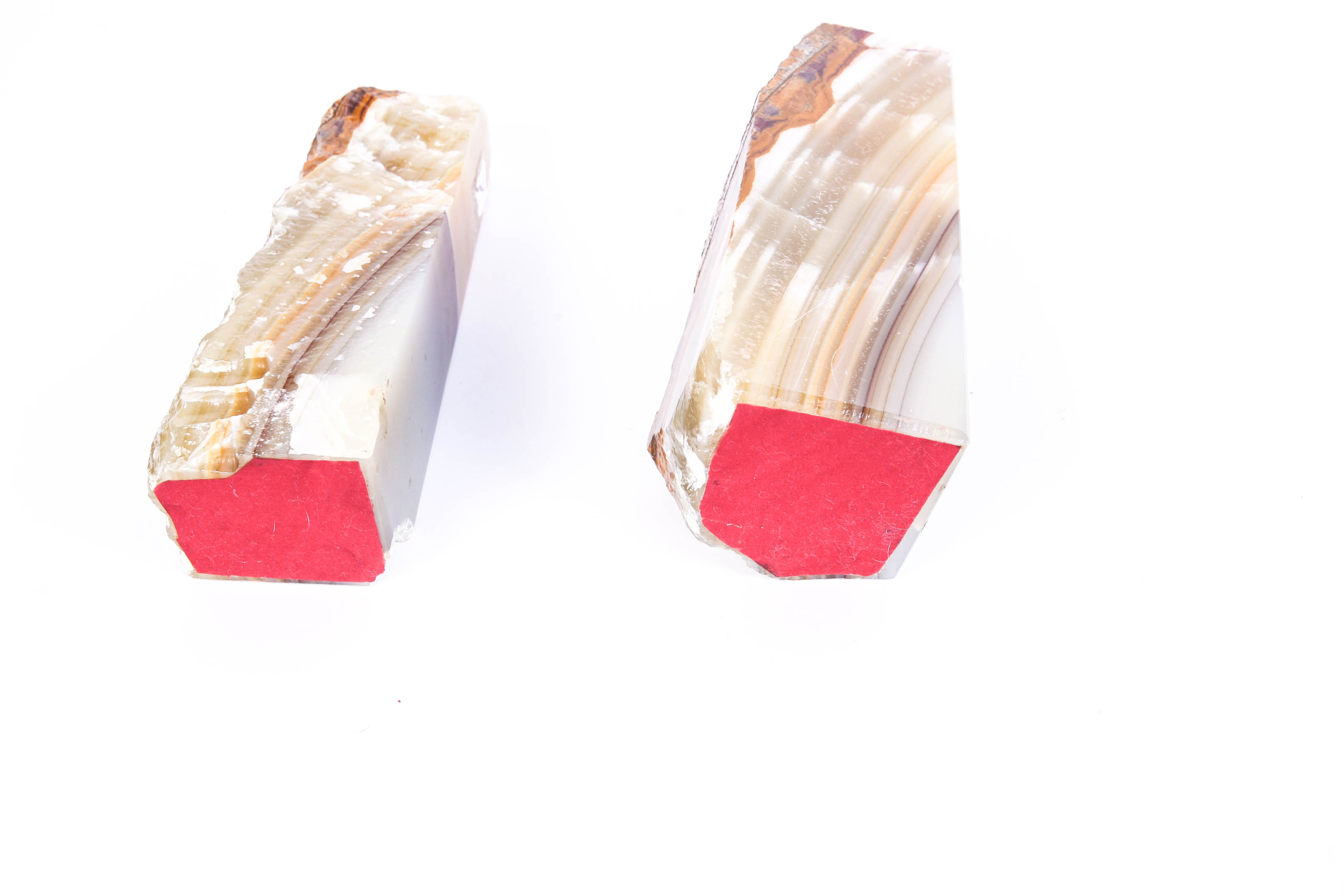 Solid Alabaster Stone Bookends