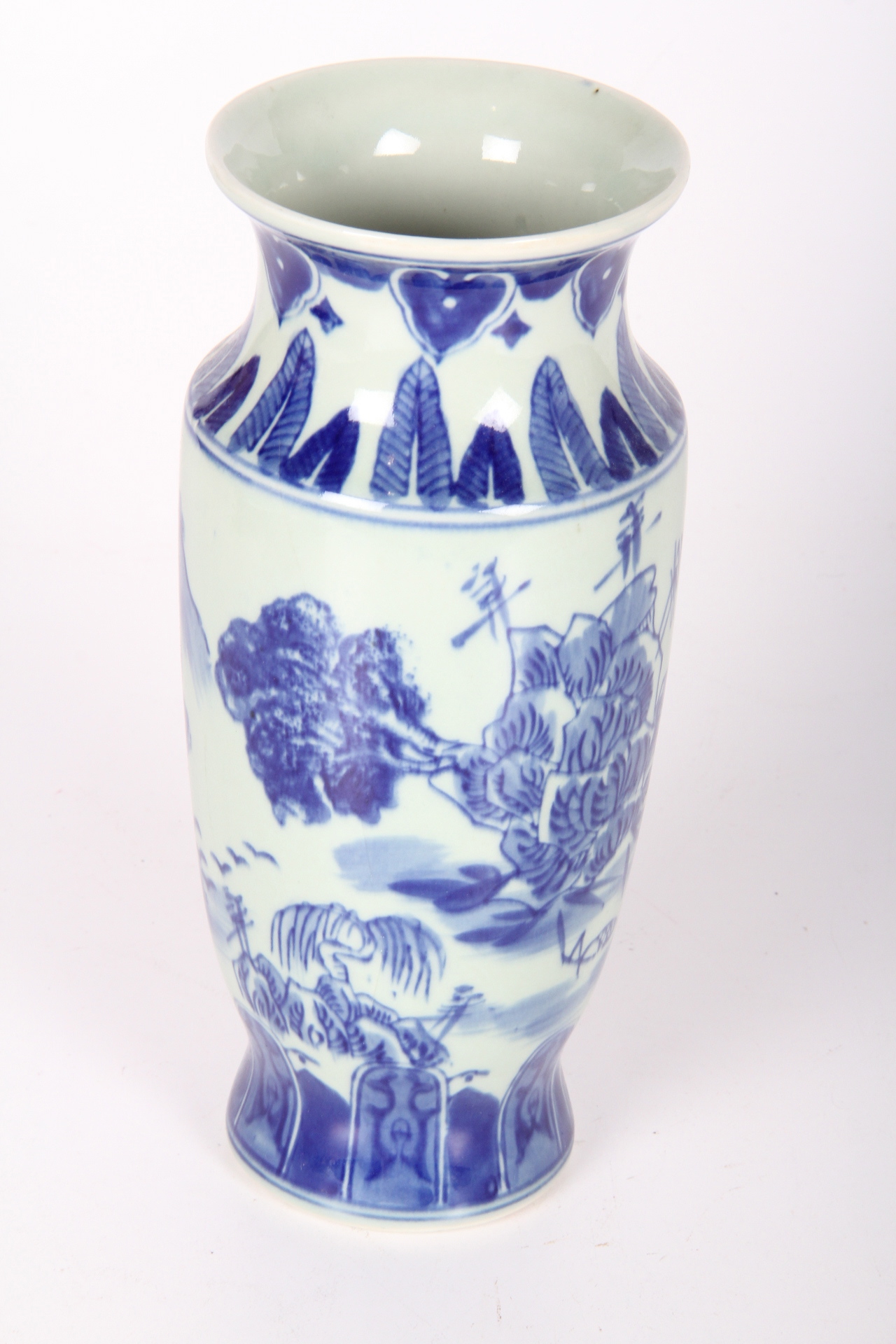 Assortment of Blue and White China Decor