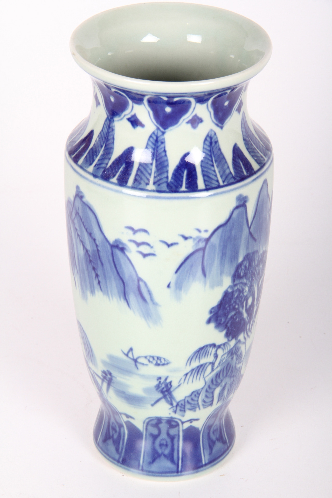 Assortment of Blue and White China Decor