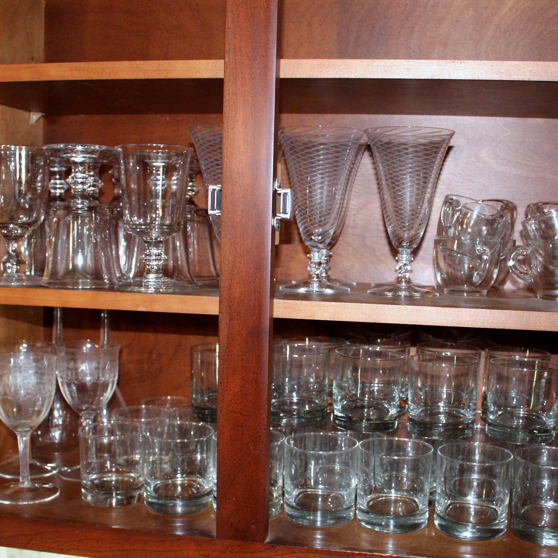 Glassware Cabinet Lot