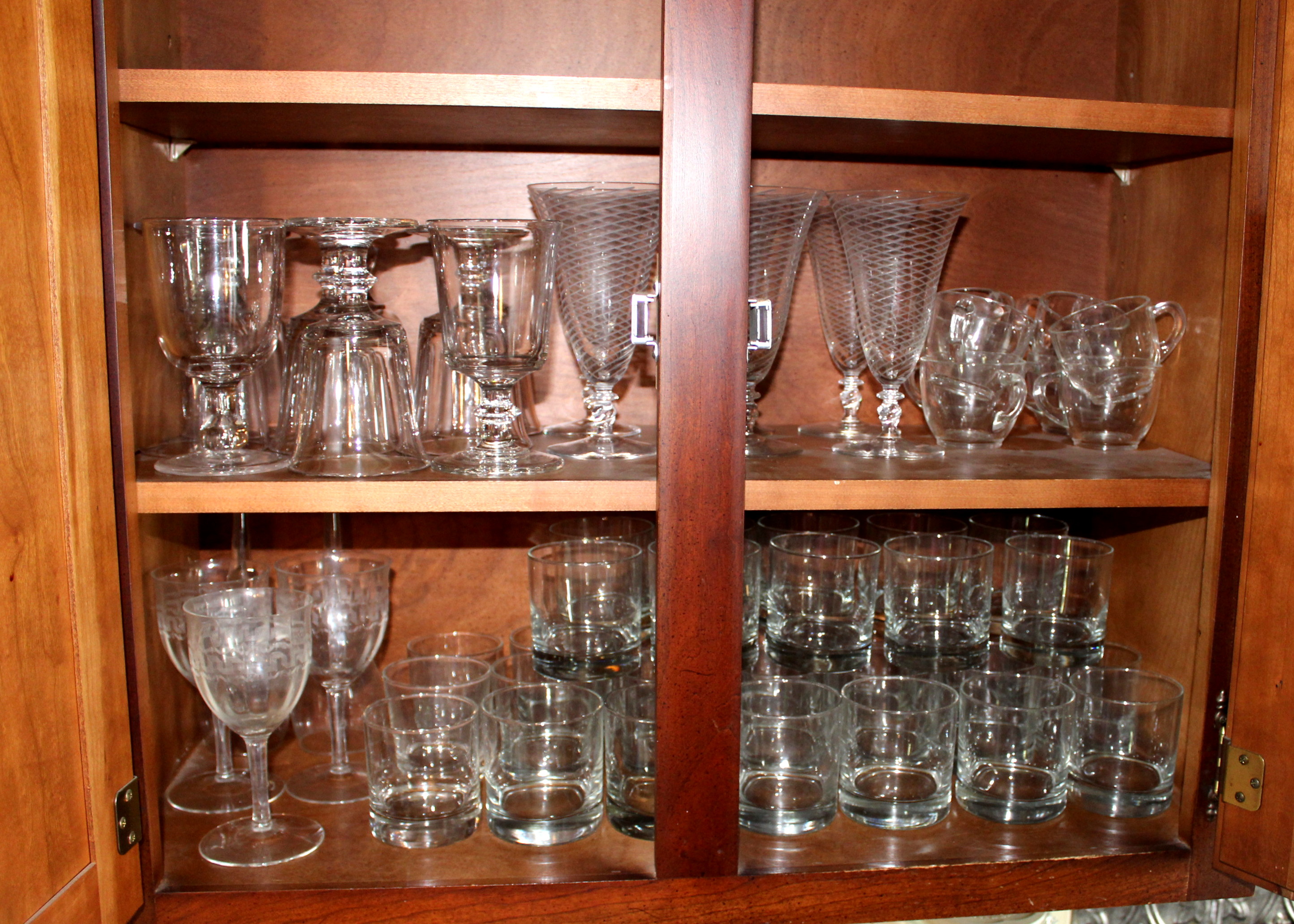 Glassware Cabinet Lot