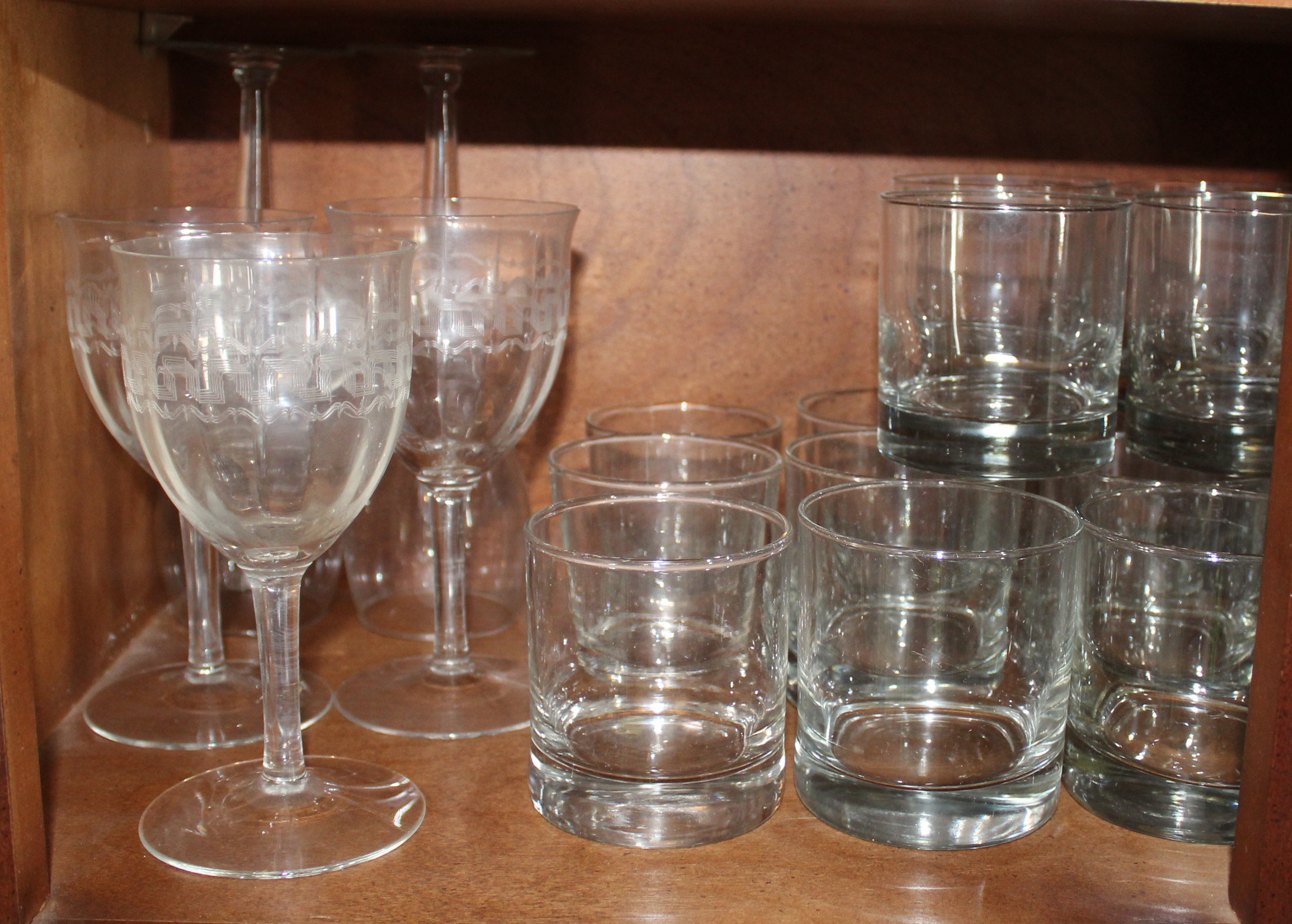 Glassware Cabinet Lot