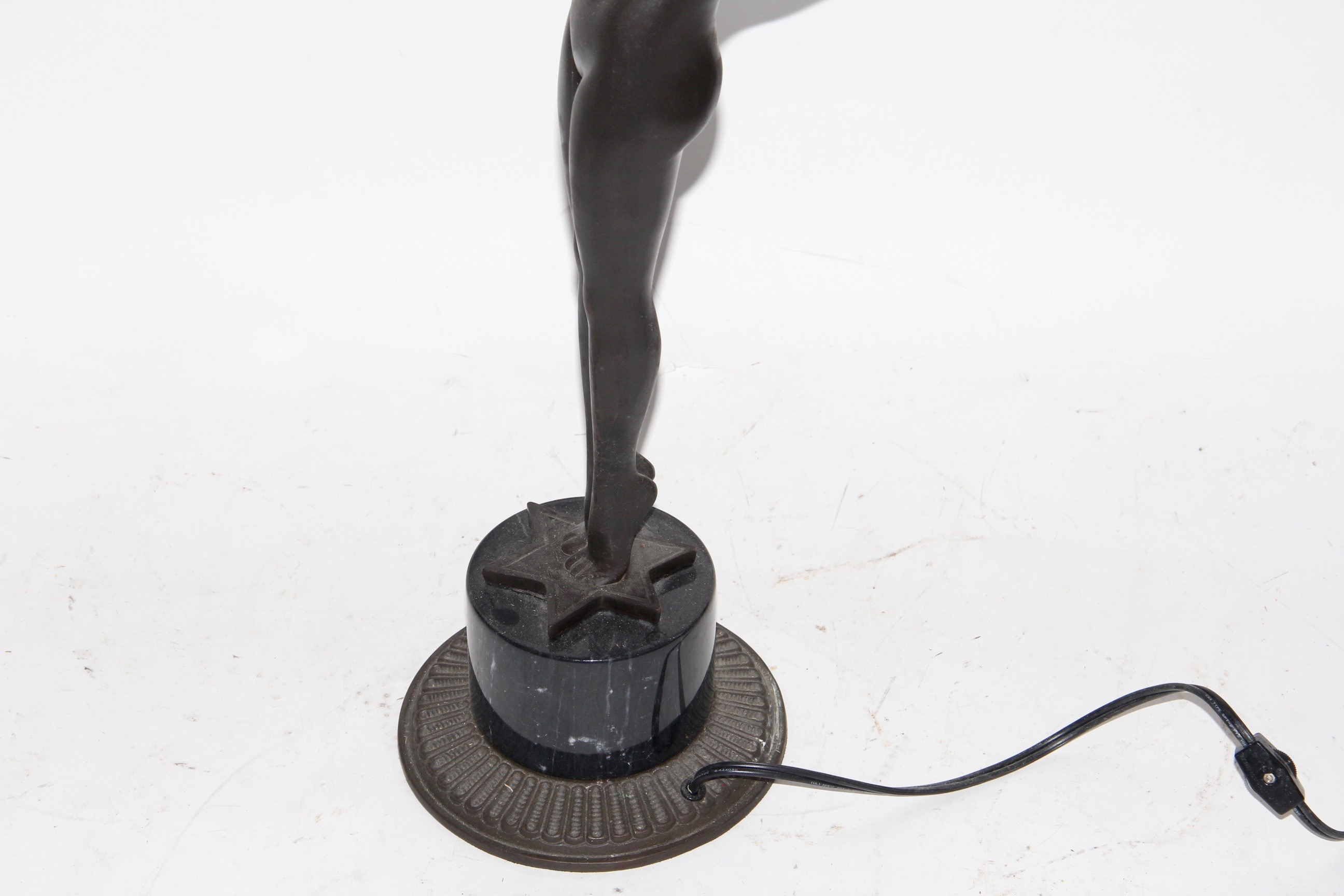 Art Deco-Style Bronze Table Lamp