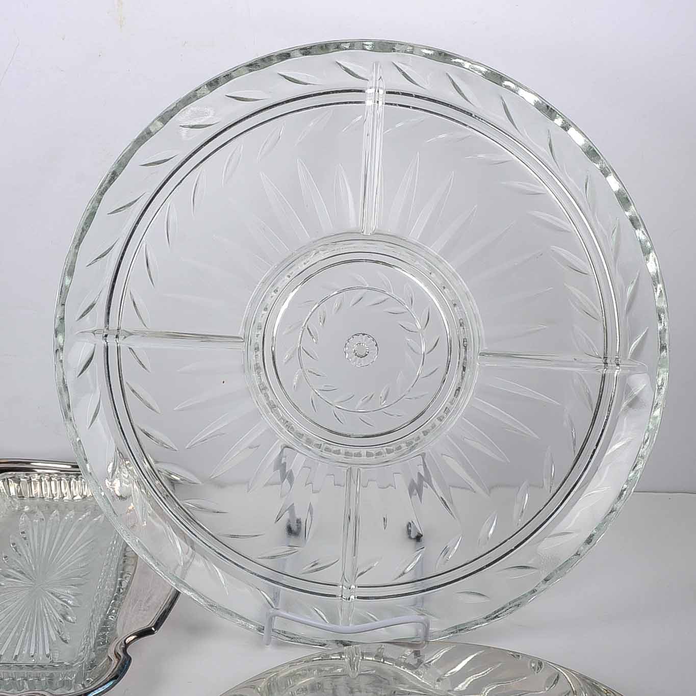 Collection of Silver Plate and Glass Tableware