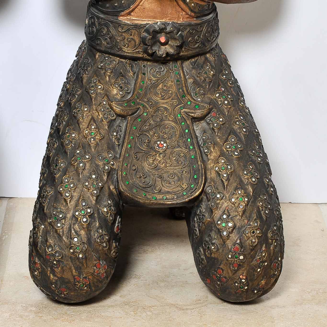 Pair of Thai Thepanom Statues