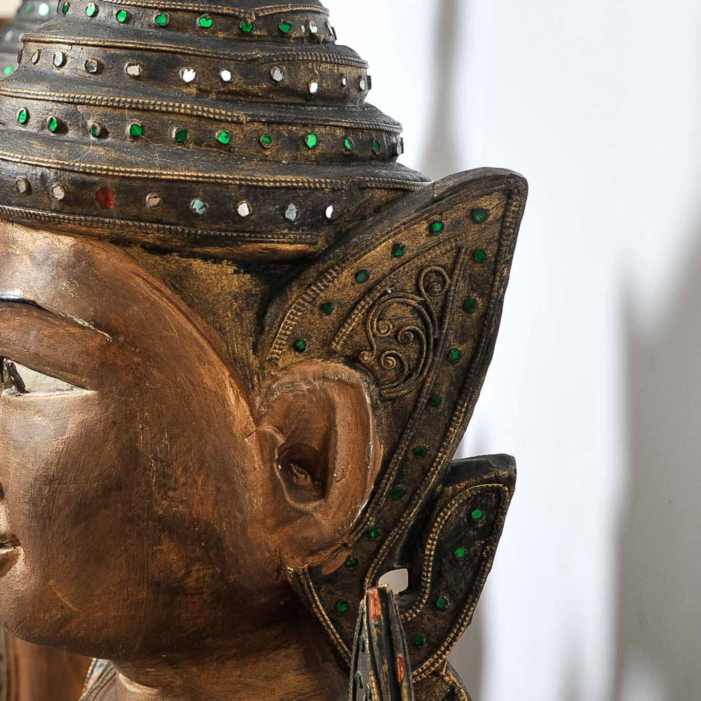 Pair of Thai Thepanom Statues