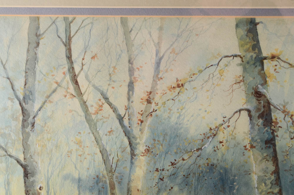 R.Hills Bemish Watercolor Lanscape Painting