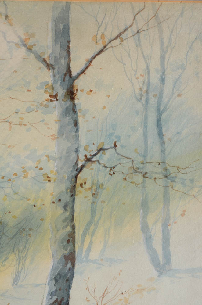 R.Hills Bemish Watercolor Lanscape Painting