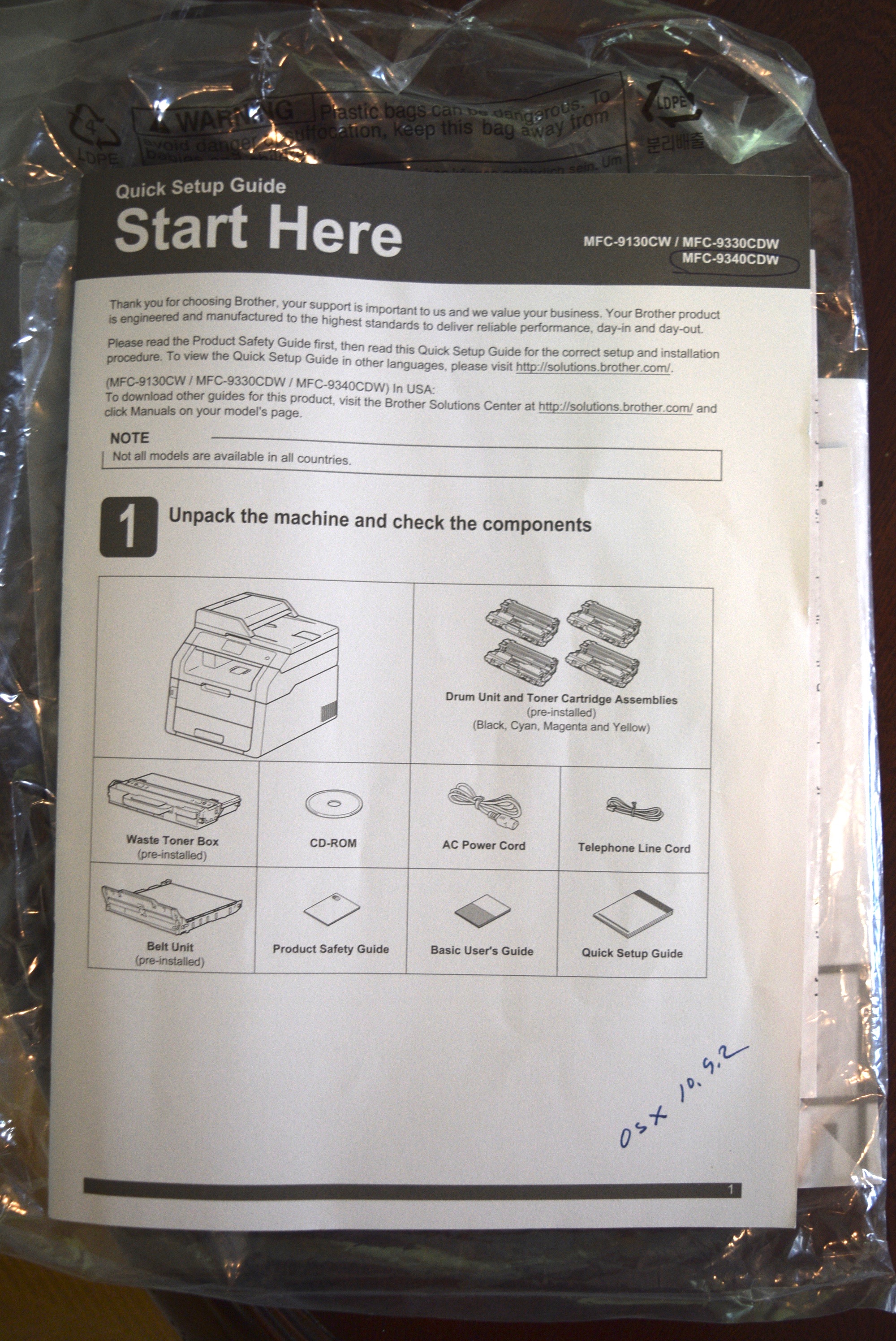 Brother MFC Color Printer and Identity Guard Shredder