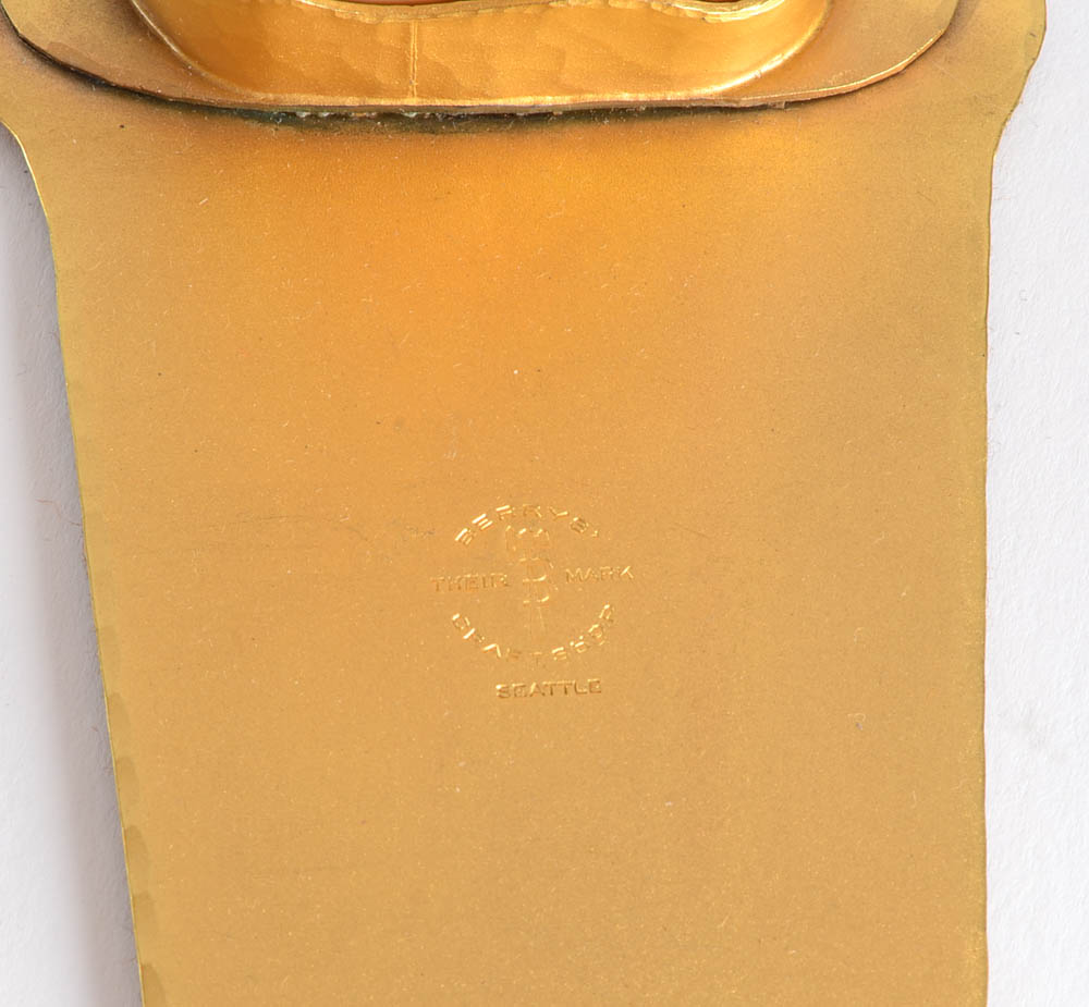 Arts and Crafts Style Albert Berry Desk Set with Ivory