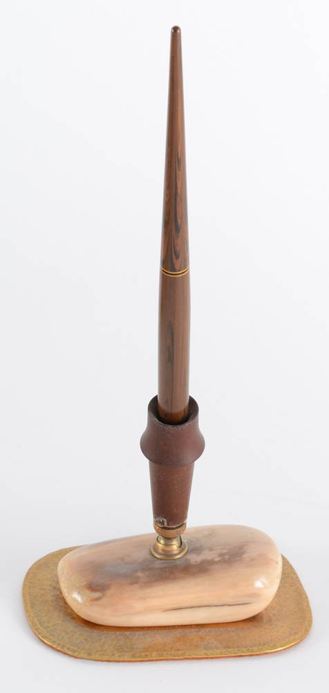 Arts and Crafts Style Albert Berry Desk Set with Ivory