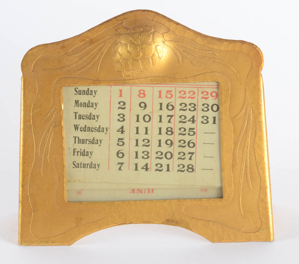 Arts and Crafts Style Albert Berry Desk Set with Ivory