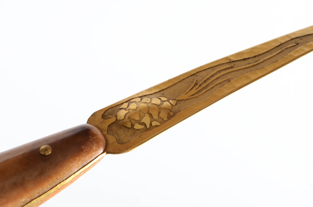 Arts and Crafts Style Albert Berry Desk Set with Ivory