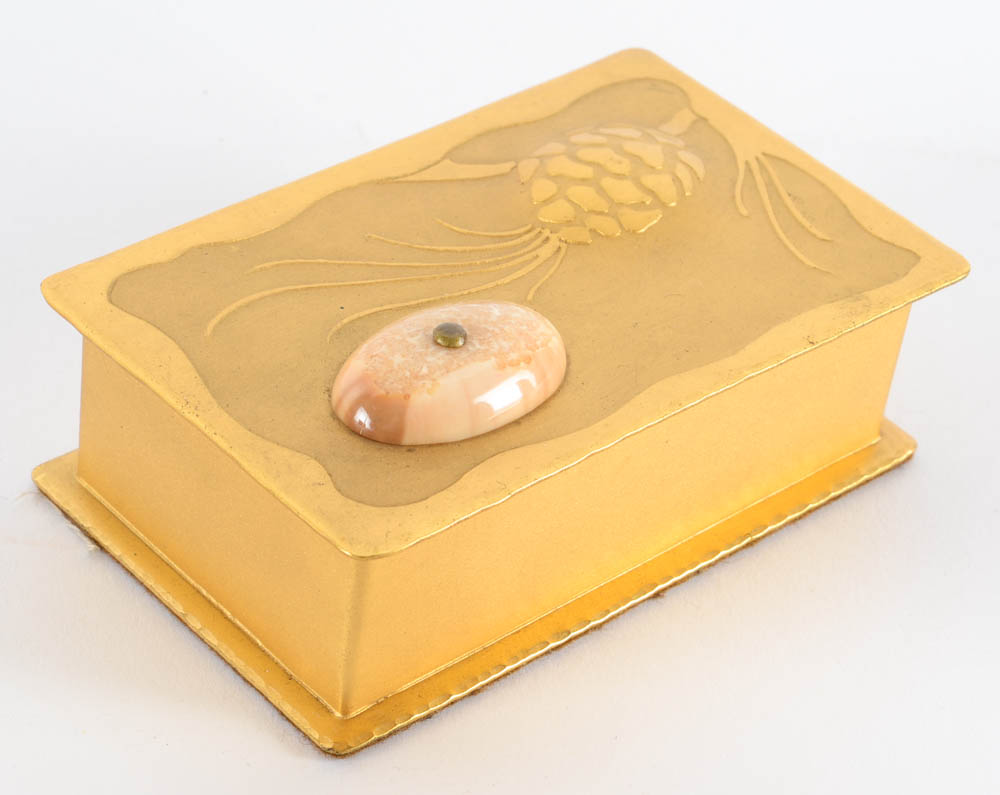 Arts and Crafts Style Albert Berry Desk Set with Ivory