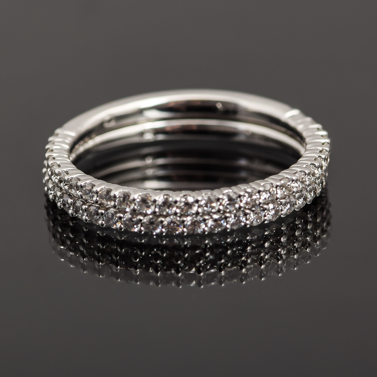 14k White Gold Diamond Bands