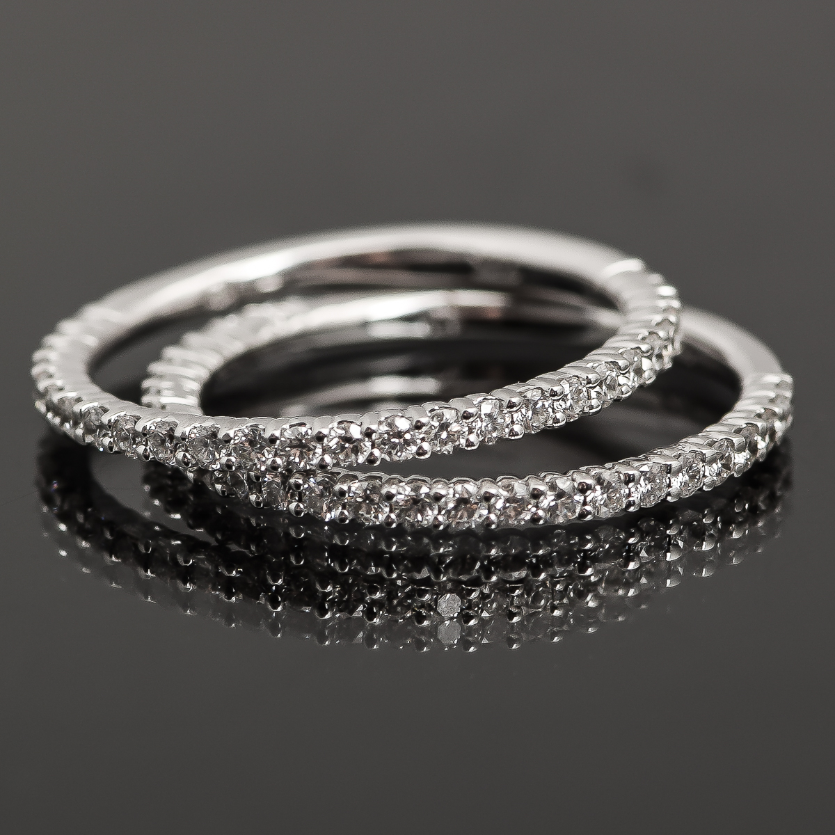 14k White Gold Diamond Bands