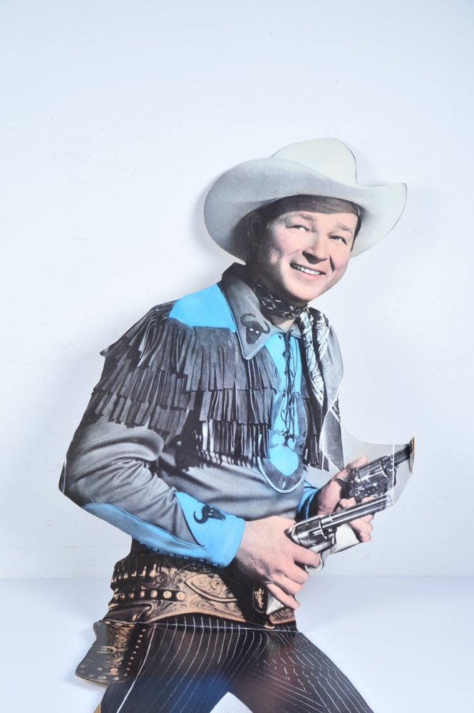 Roy Rogers and Dale Evans Vintage Dinner Set, Lunch Box, Guitar and Standee