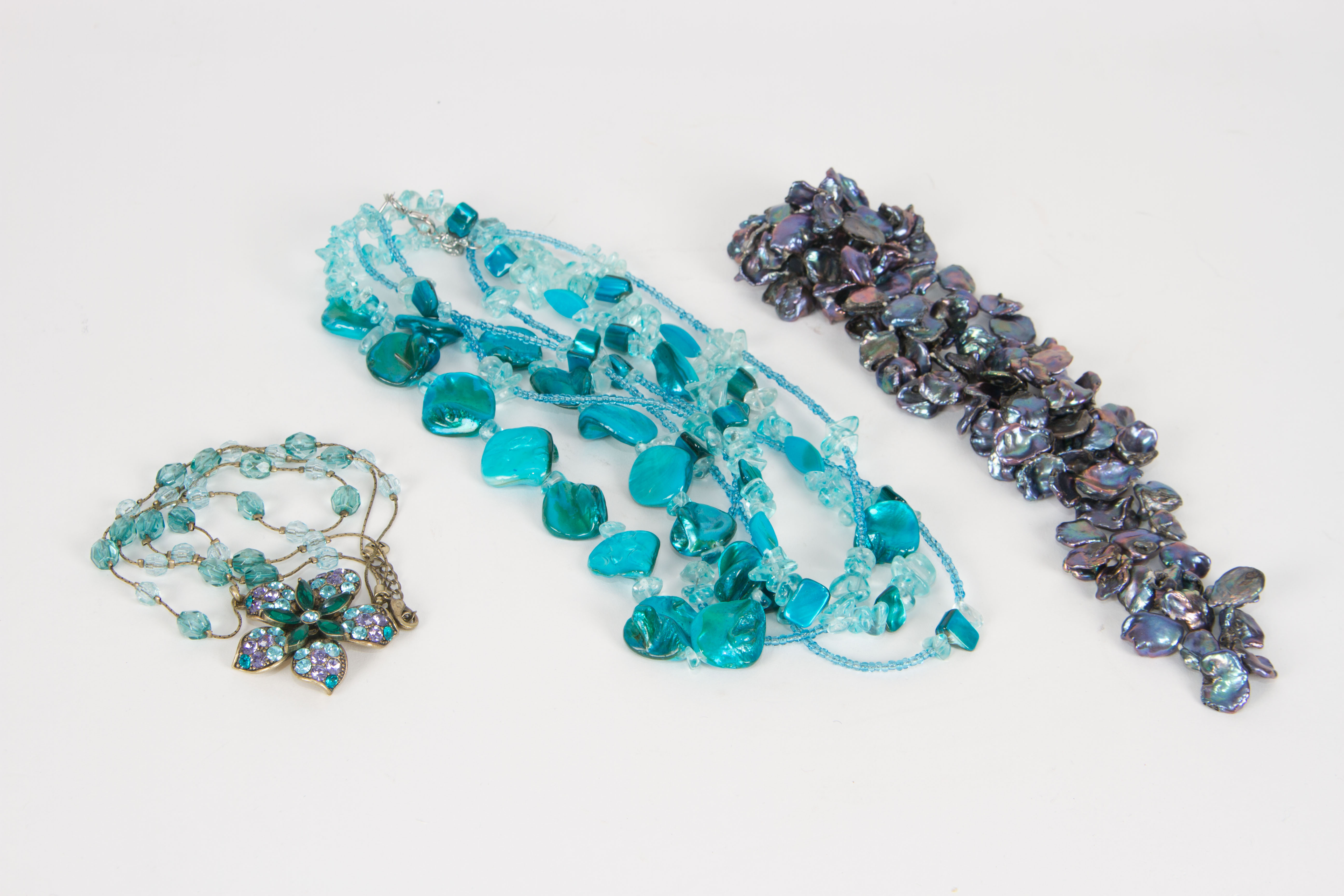 Trio of Beaded Costume Necklaces