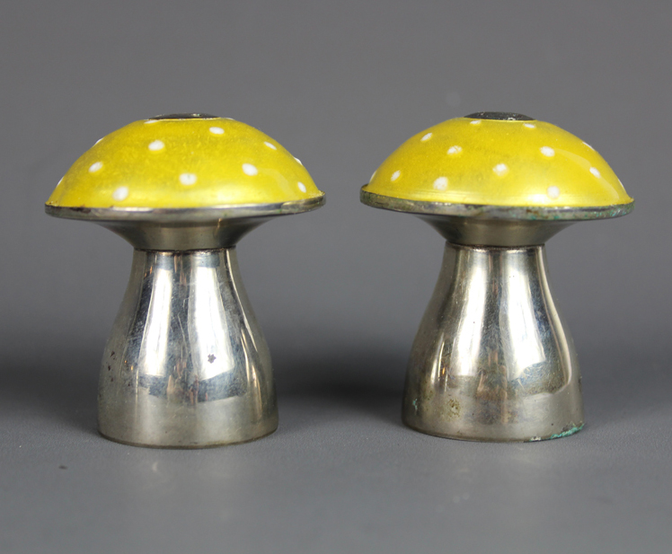 Two sets of Sterling Silver Salt and Pepper Shakers