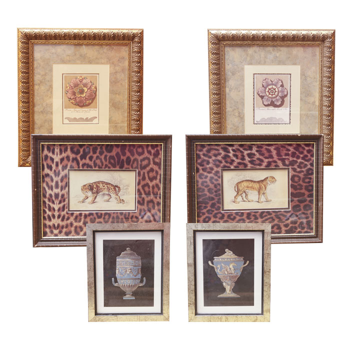 Collection of Wild Cat and Arch of Titus, Santa Maria Del Popolo Rose Lithographs