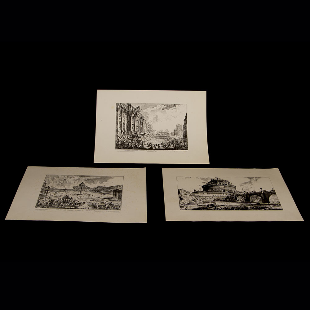Trio of Offset Lithographs After Piranesi
