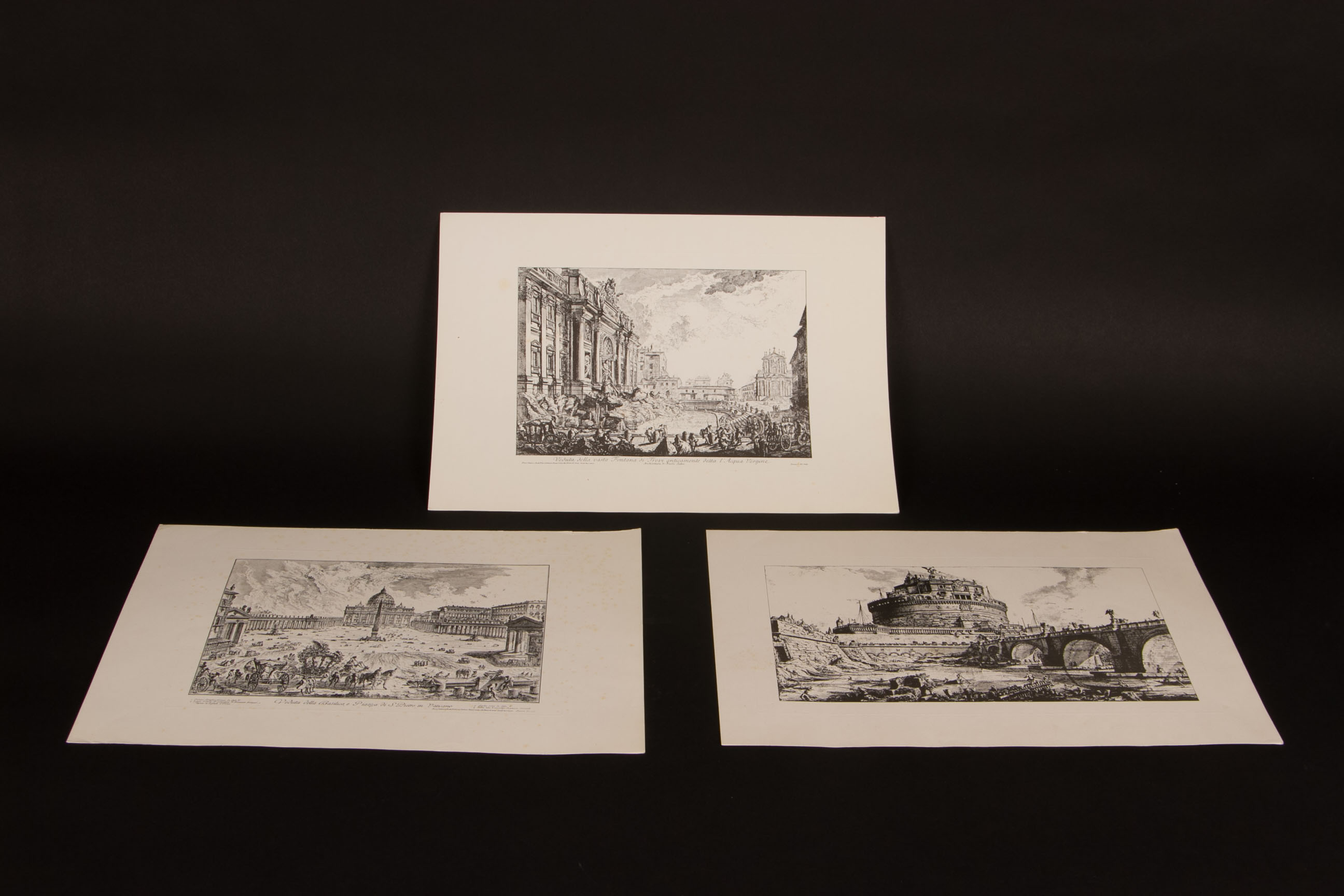 Trio of Offset Lithographs After Piranesi