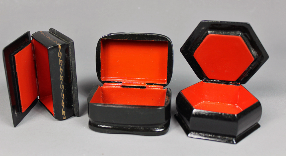 Trio of Russian Palekh Boxes with "Russian Legends" Collector Plate with COA