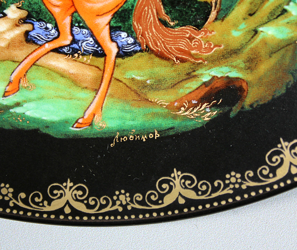 Trio of Russian Palekh Boxes with "Russian Legends" Collector Plate with COA