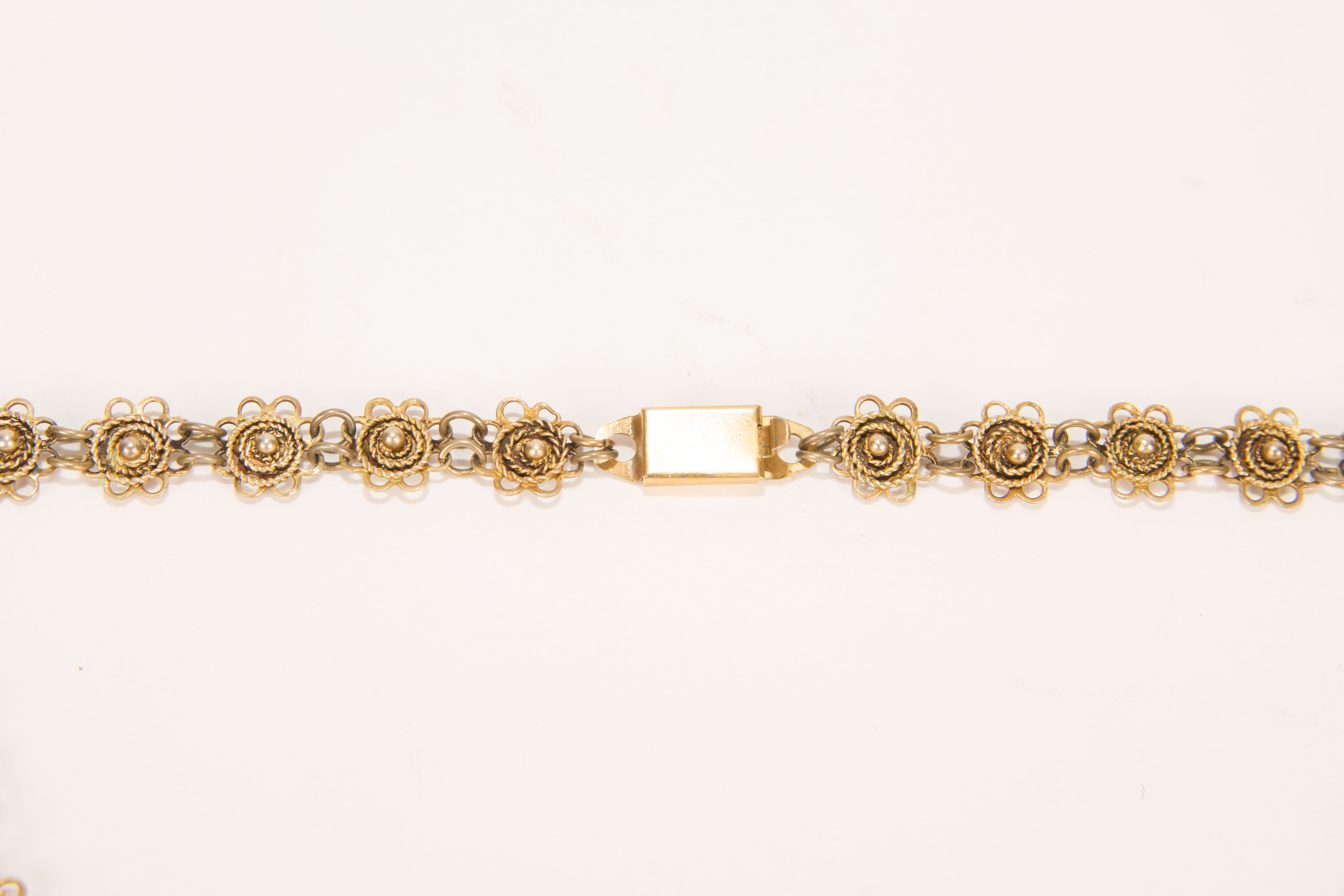 Bib Necklace WIth Turquoise-Colored Elements