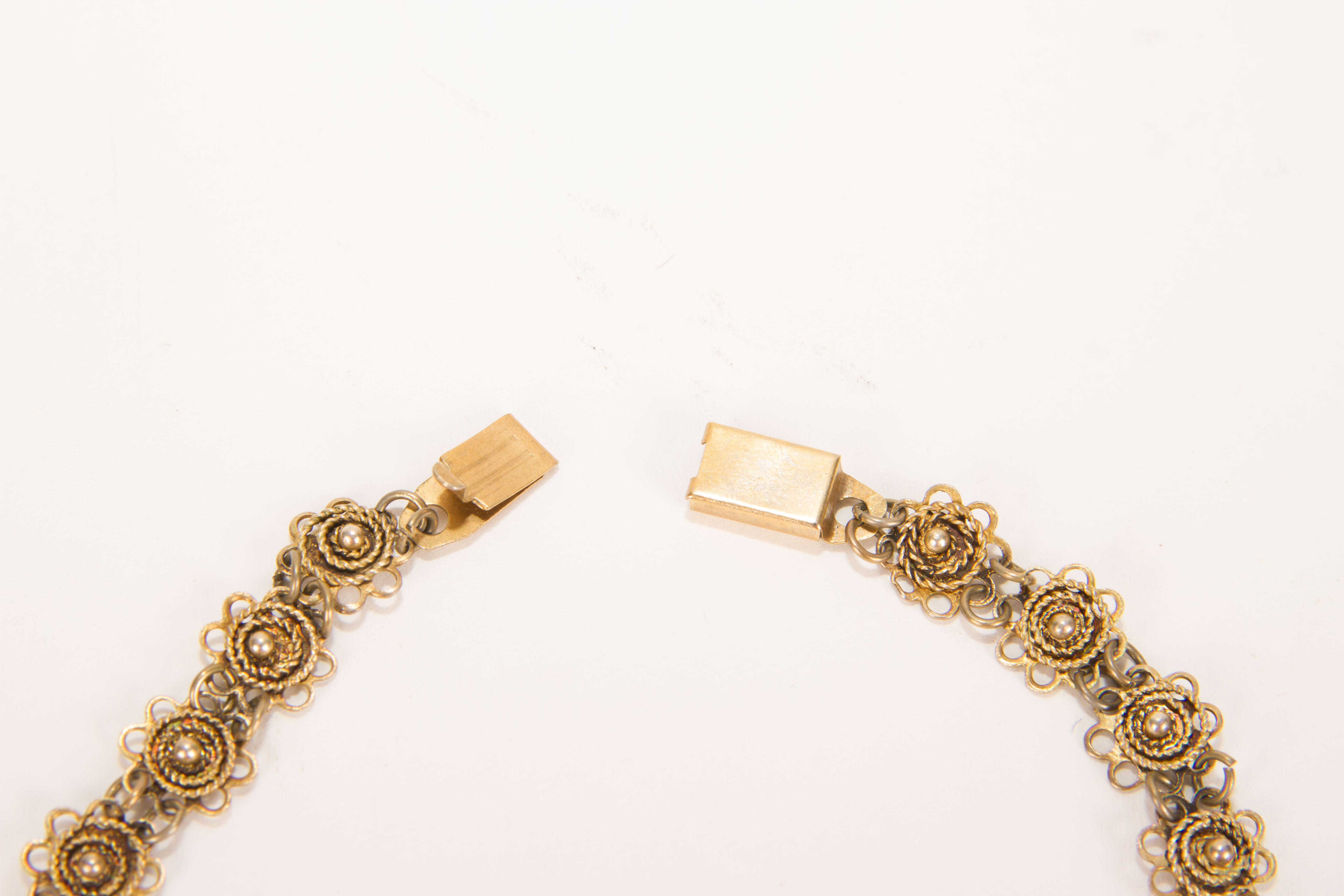 Bib Necklace WIth Turquoise-Colored Elements