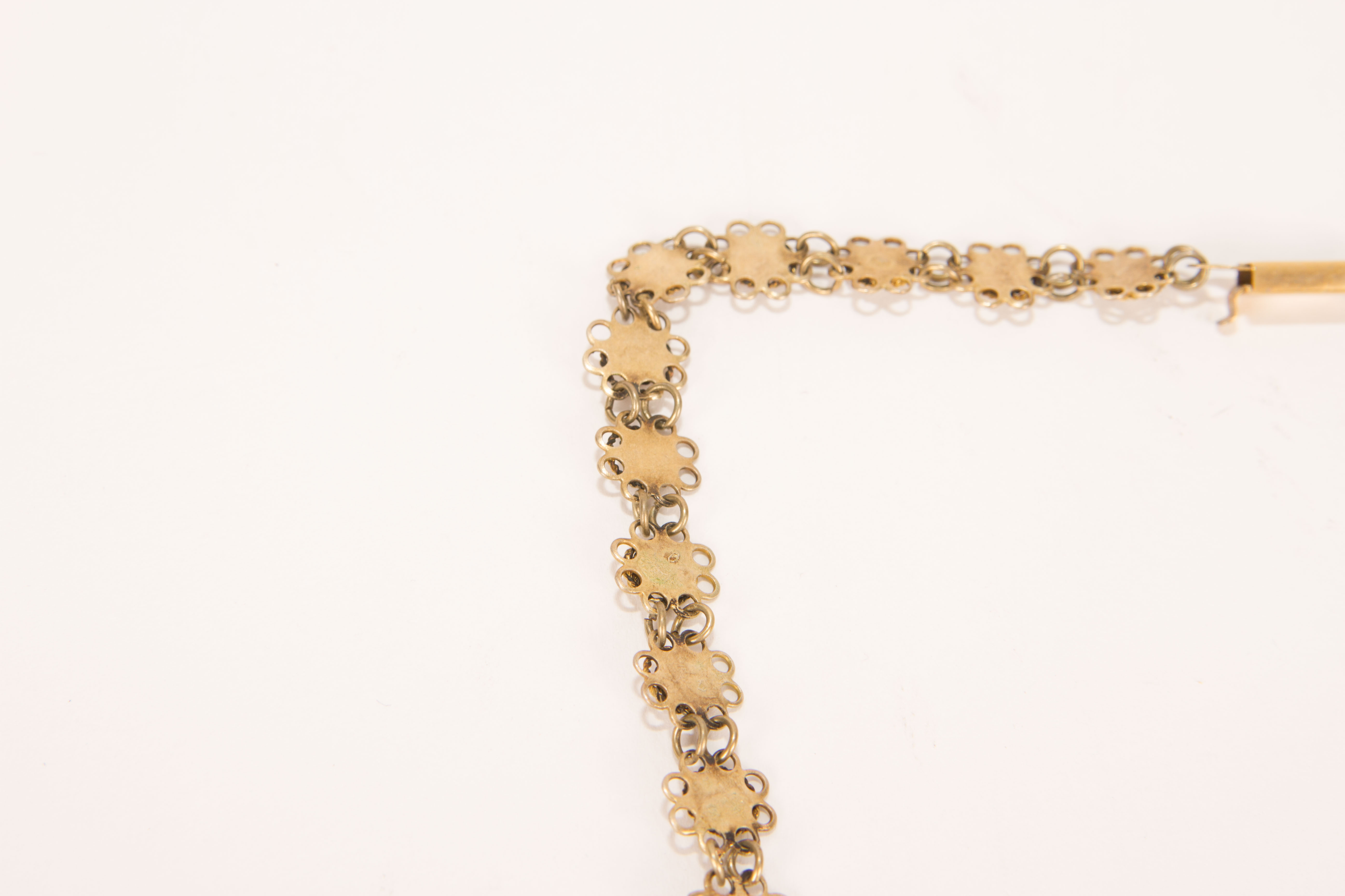 Bib Necklace WIth Turquoise-Colored Elements