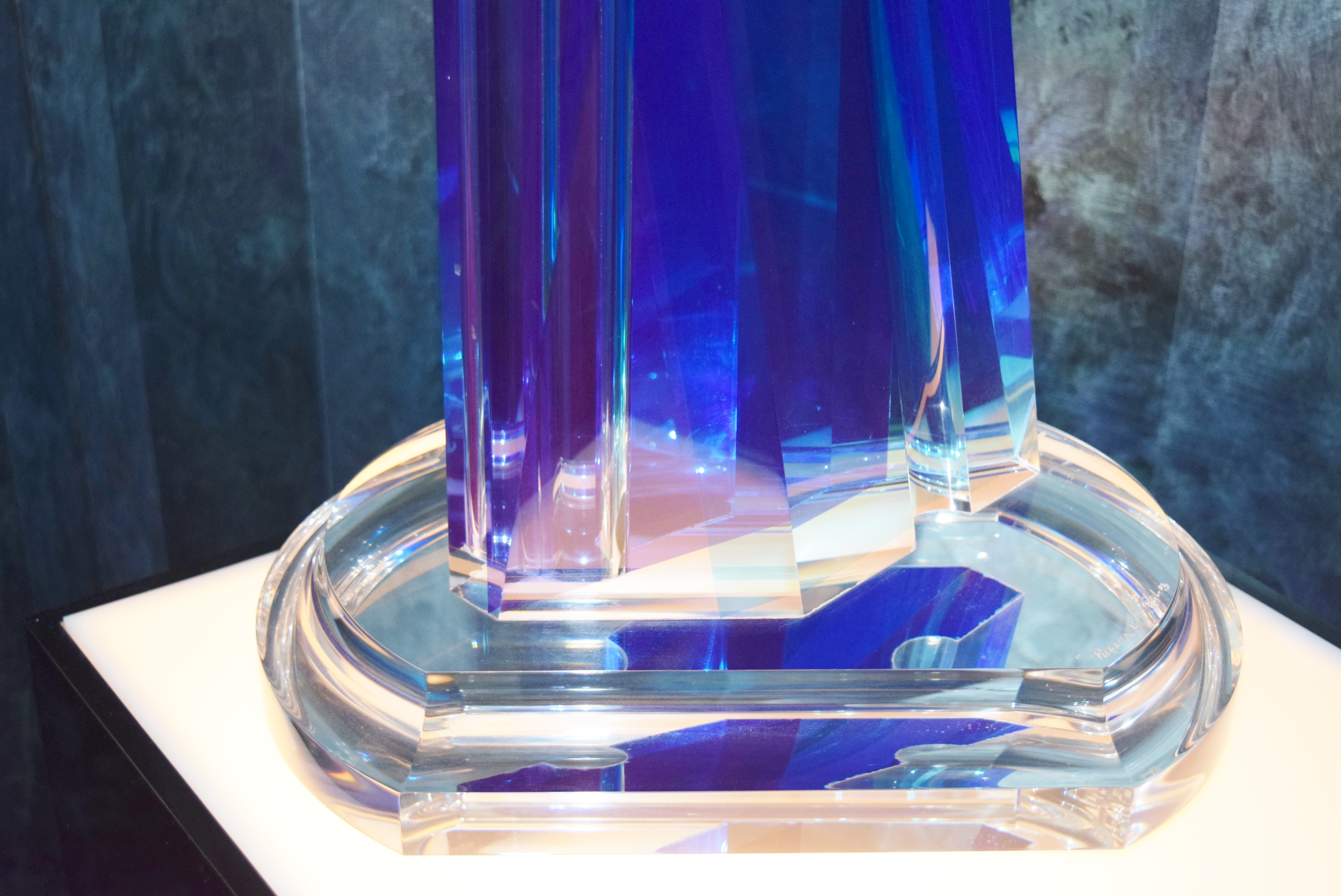 Barry Richman "Regatta" Art Sculpture on Lighted Display Pedestal