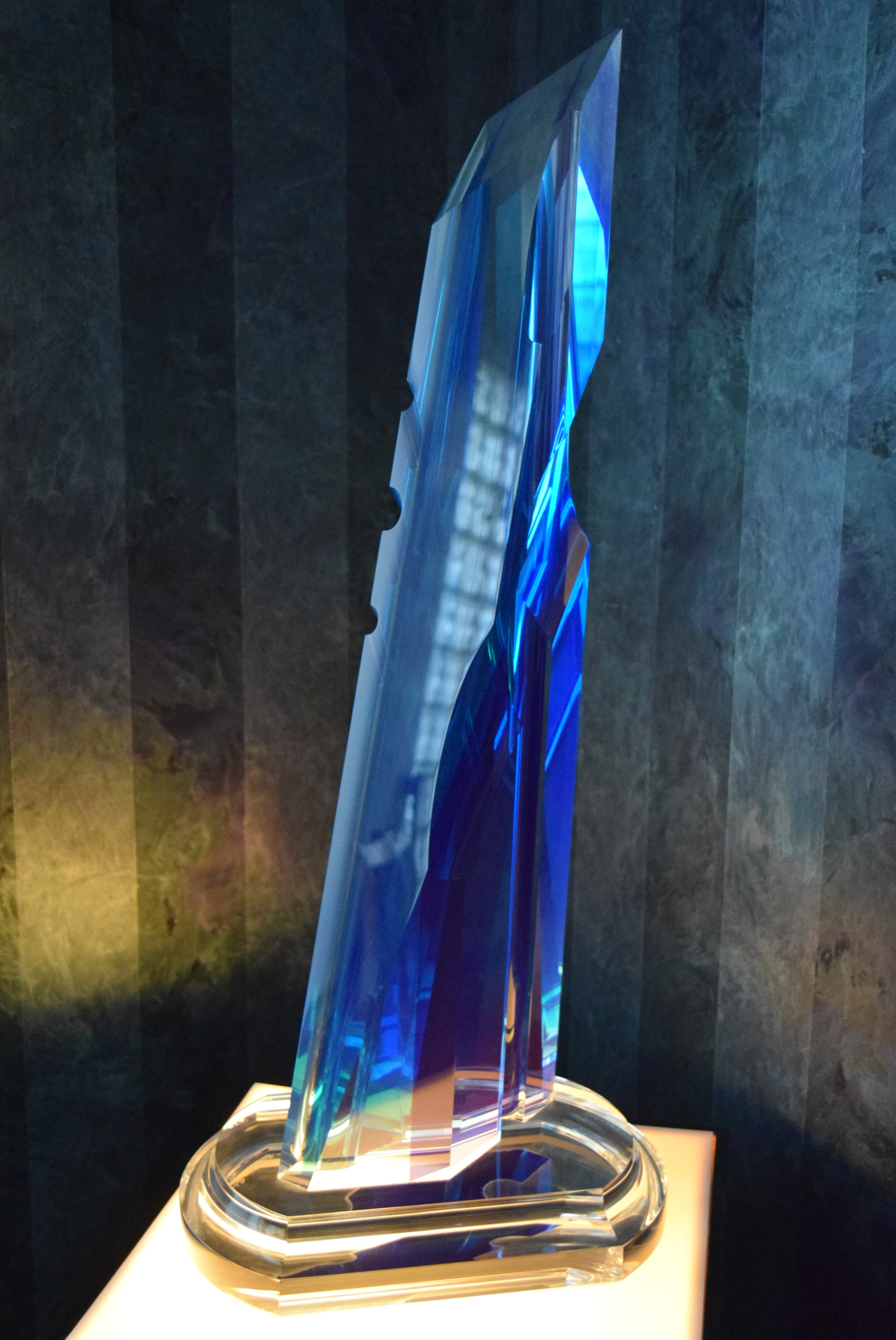 Barry Richman "Regatta" Art Sculpture on Lighted Display Pedestal