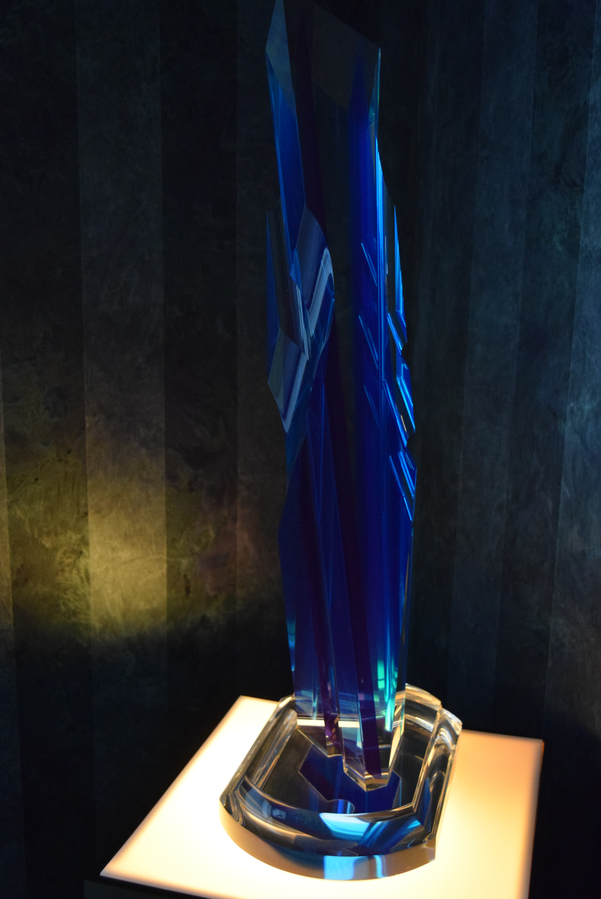 Barry Richman "Regatta" Art Sculpture on Lighted Display Pedestal