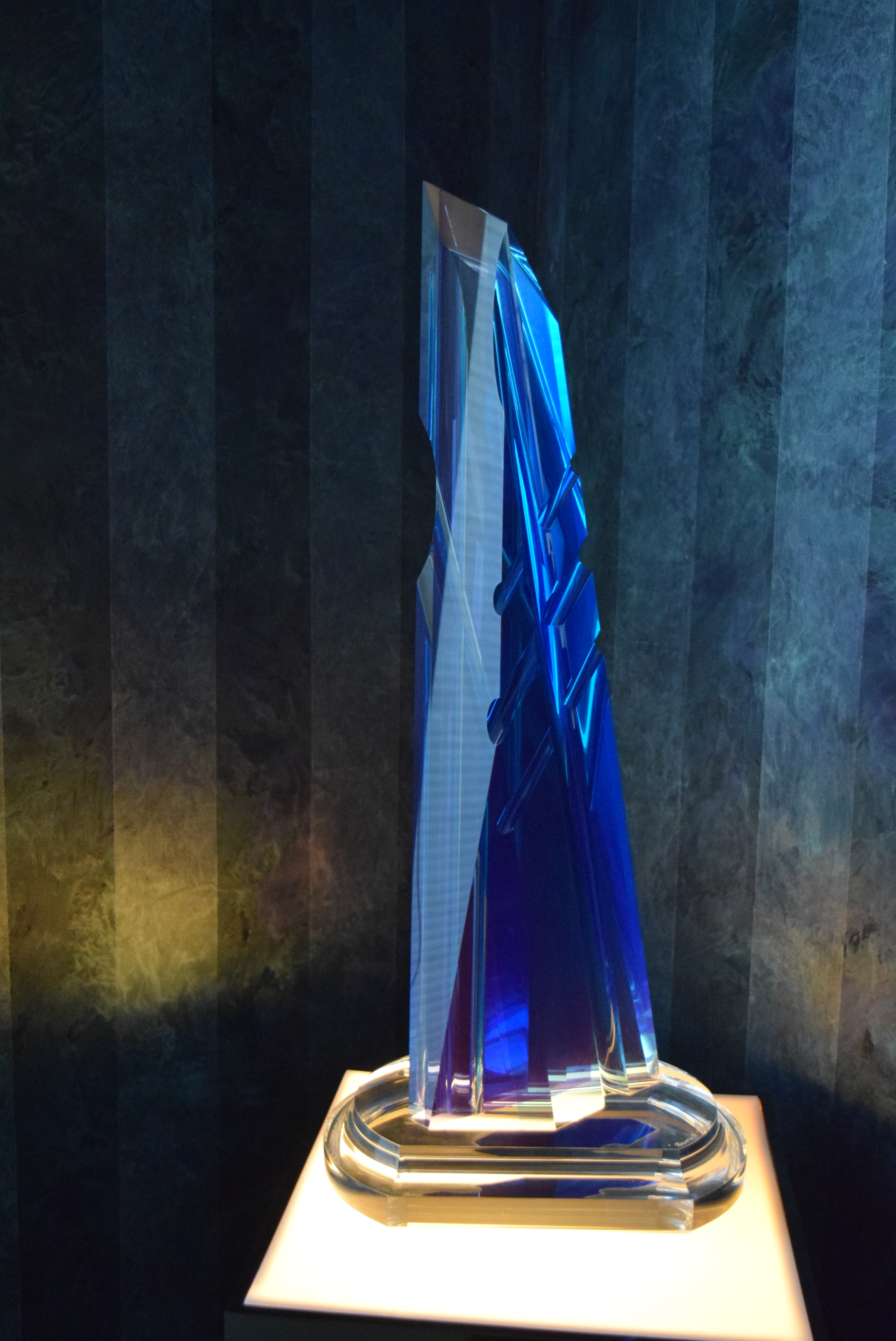 Barry Richman "Regatta" Art Sculpture on Lighted Display Pedestal