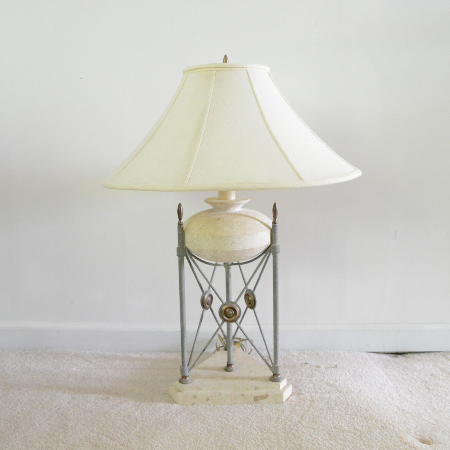Stone and Metal Table Lamp